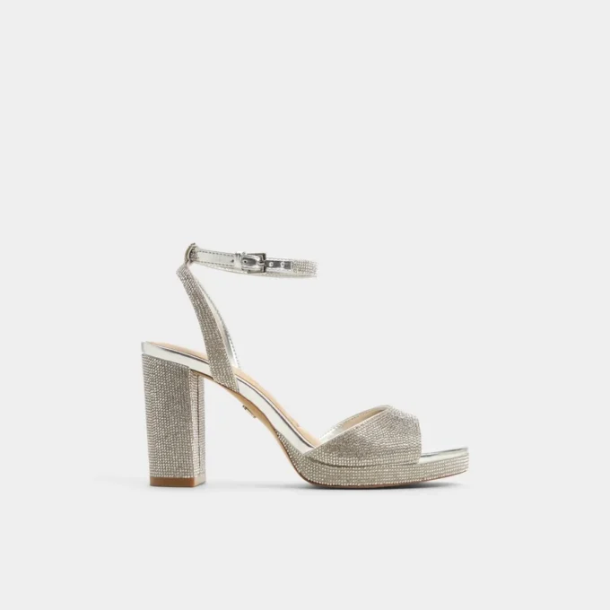 Sandalias de tacón con tiras, plataforma Sandalias de tacón con tiras, plataforma