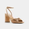 Sandalias de tacón grueso con tiras Angelknot